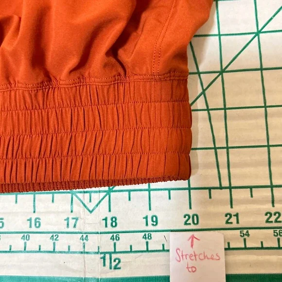 Lululemon Size M Court Rival High-Rise Short Burnt Orange Smocked Waist  LW7DKOS - Picture 5 of 11